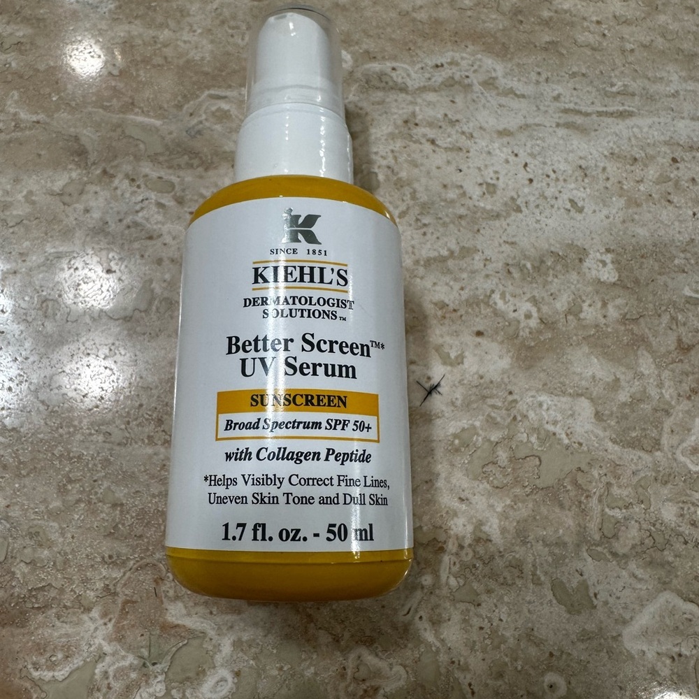 Kiehl's Better Screen UV Serum with Yellow and White Design